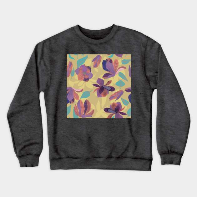 Paper cut flowers Crewneck Sweatshirt by Flyingrabbit